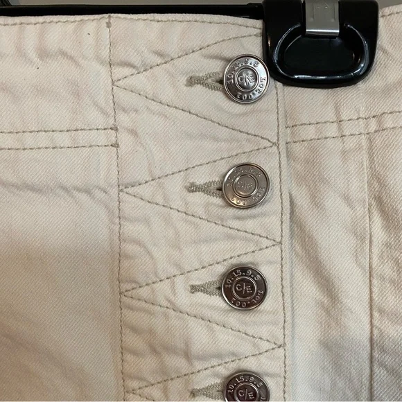 Current/Elliott Mini Jean Wrap Skirt Size 27 - Picture 5 of 13